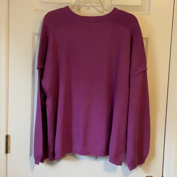 DG2 by Diane Gilman Women SoftEase Knit Ottoman Stitch Shoulder Sweater Size 2X - Picture 4 of 13